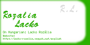 rozalia lacko business card